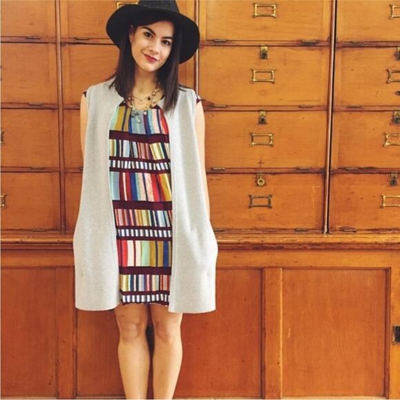 Anthropologie Maeve Au Revoir Dress Retro Mini Colorful Classic size 4 - Picture 1 of 8